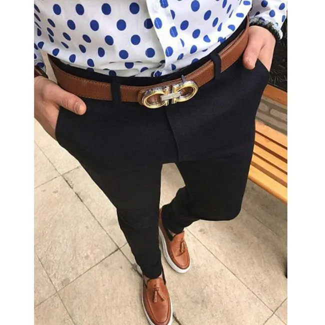 Angelo Ricci™ Formal Fit Flat-Front Skinny Dress Pants