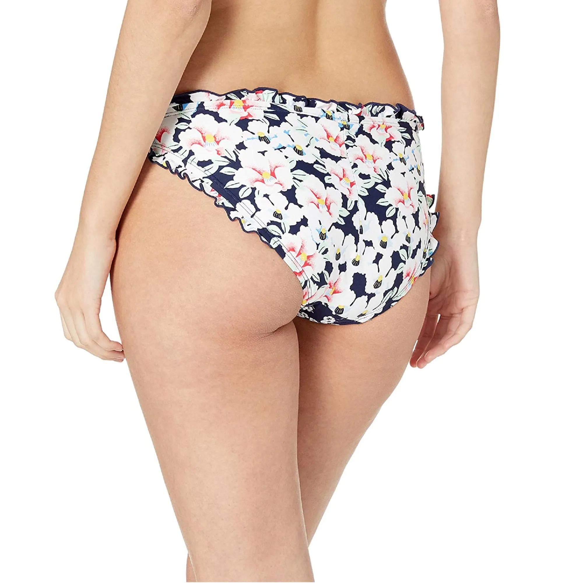 Anne Cole Studio Women's Shirred Back Bikini Bottom, Blue Floral, XS