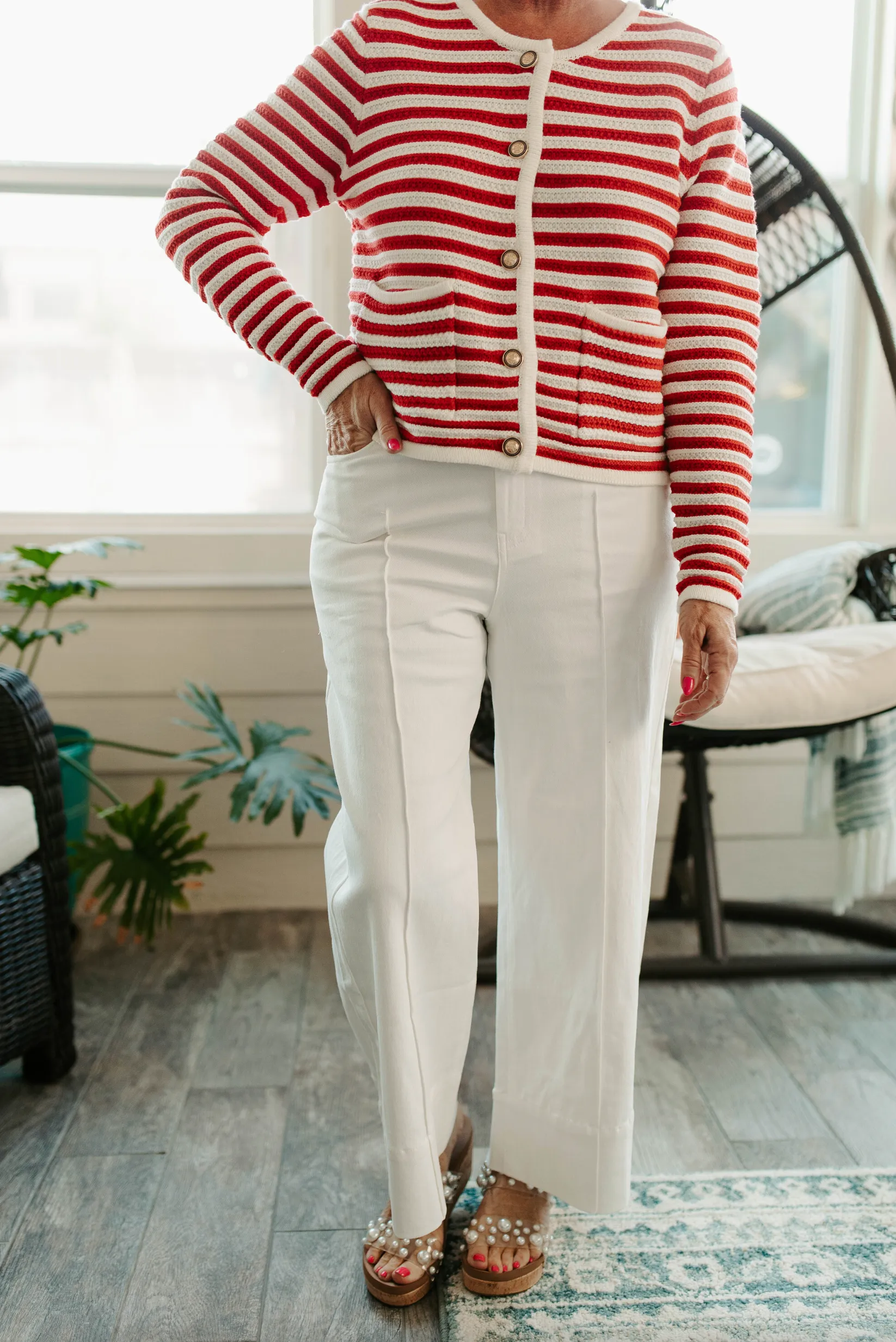 Board The Flight Pants - White