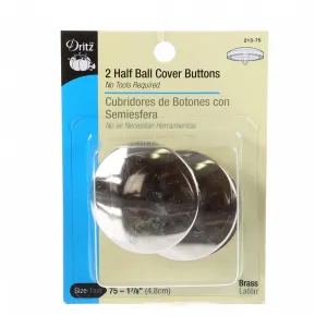 Button Cover Half Ball (Size 75 - 1-7/8in) - 2 Pack