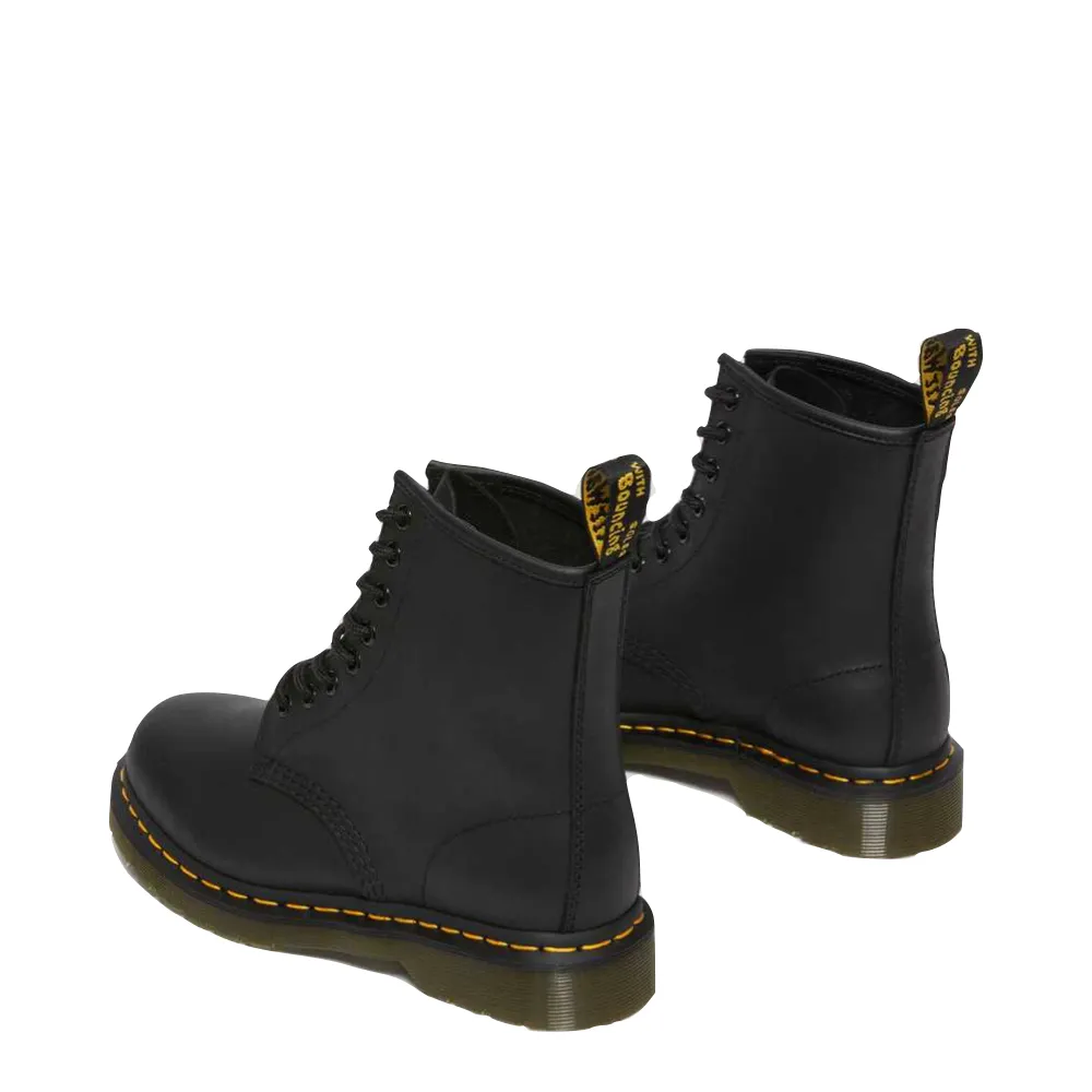Dr. Martens Men's 1460 8 Eye Greasy Leather Lace Boot (Black)
