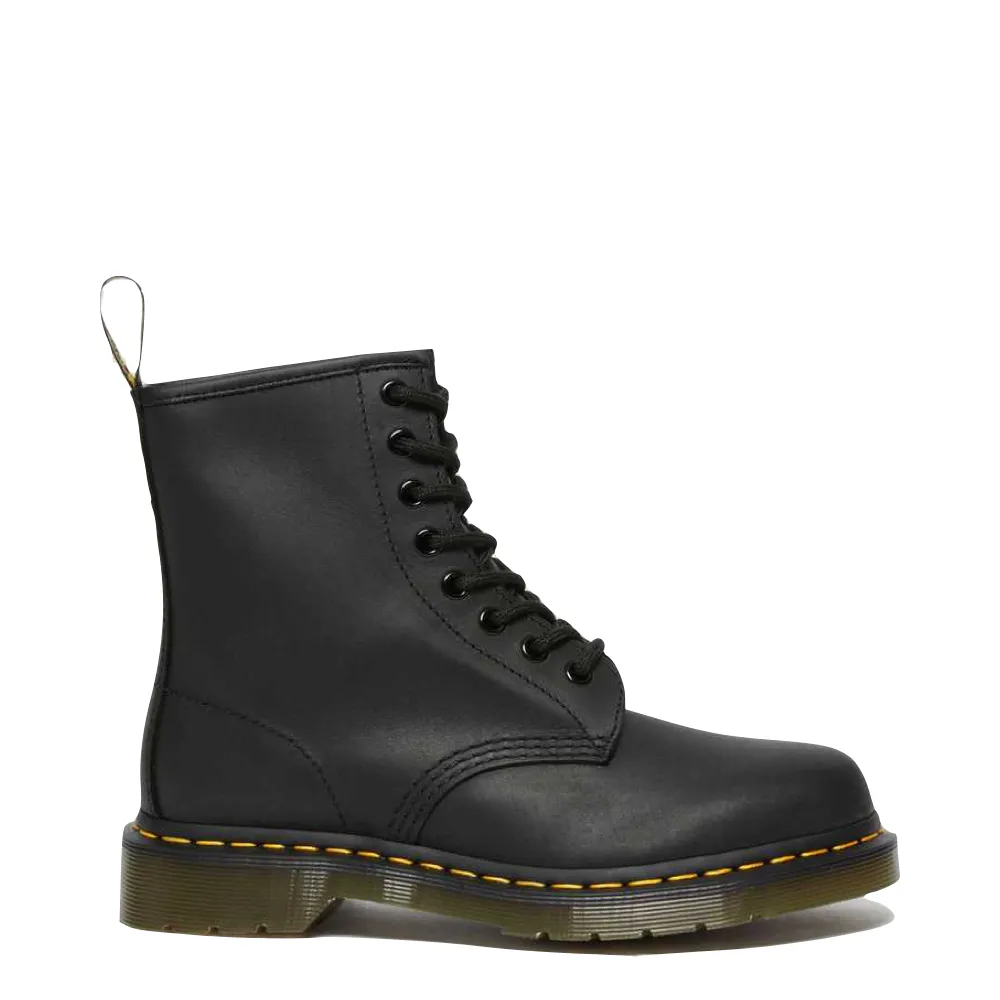 Dr. Martens Men's 1460 8 Eye Greasy Leather Lace Boot (Black)