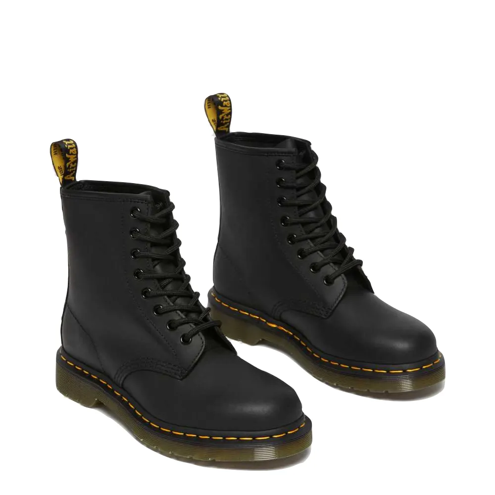 Dr. Martens Men's 1460 8 Eye Greasy Leather Lace Boot (Black)
