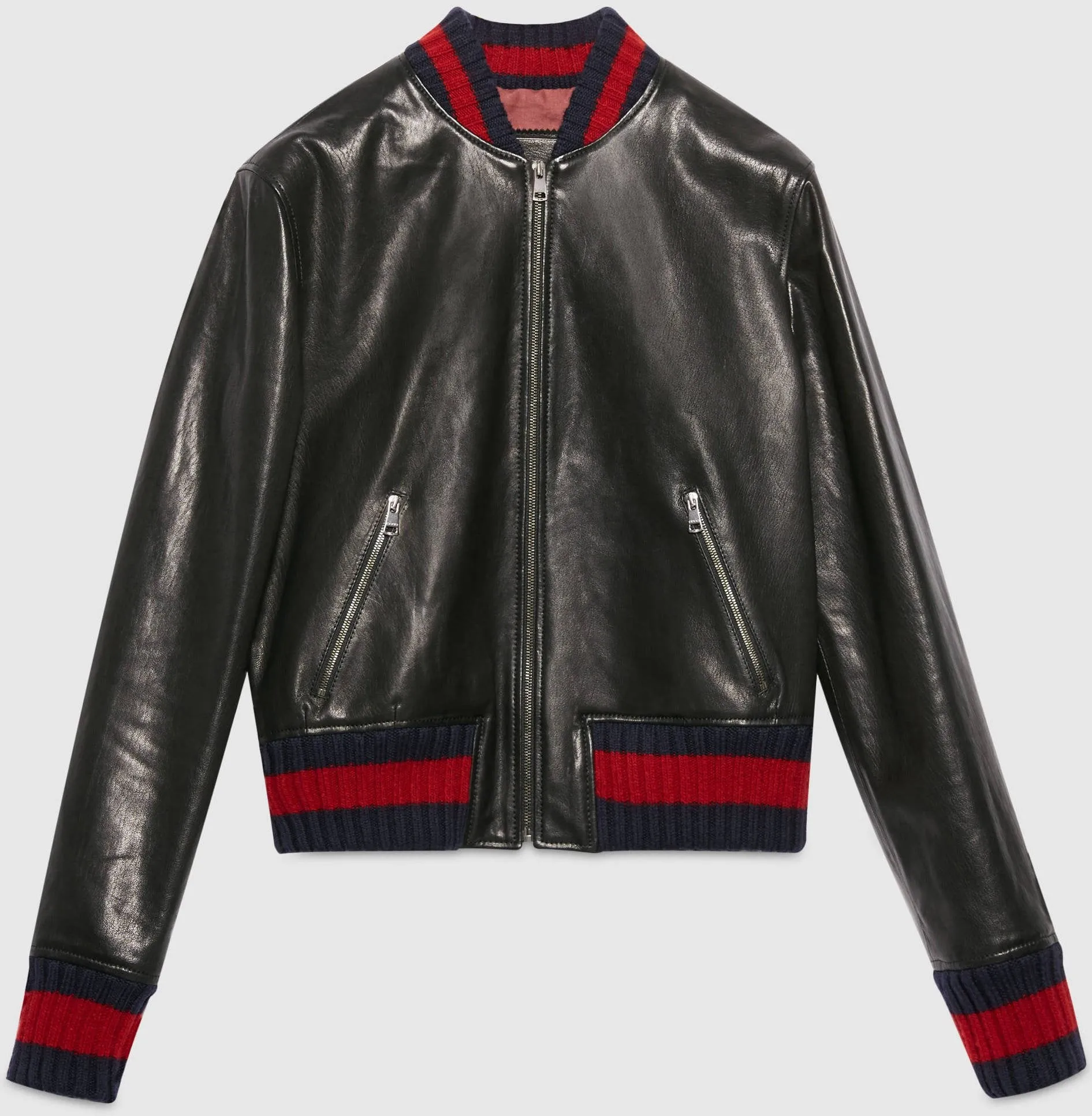 Dragonfly Embroidered Leather Jacket