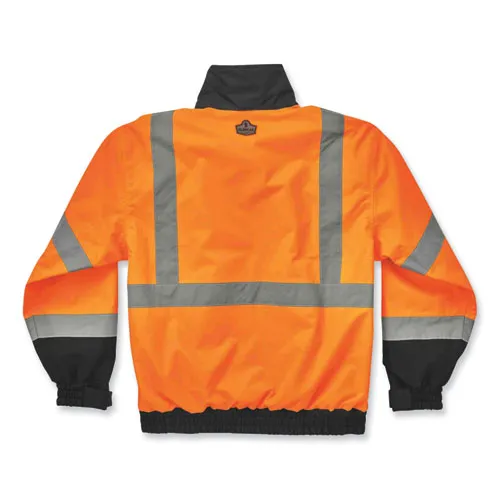 Glowear 8379 Class 3 Hi-vis Fleece Lined Bomber Jacket, Orange, Medium, Ships In 1-3 Business Days
