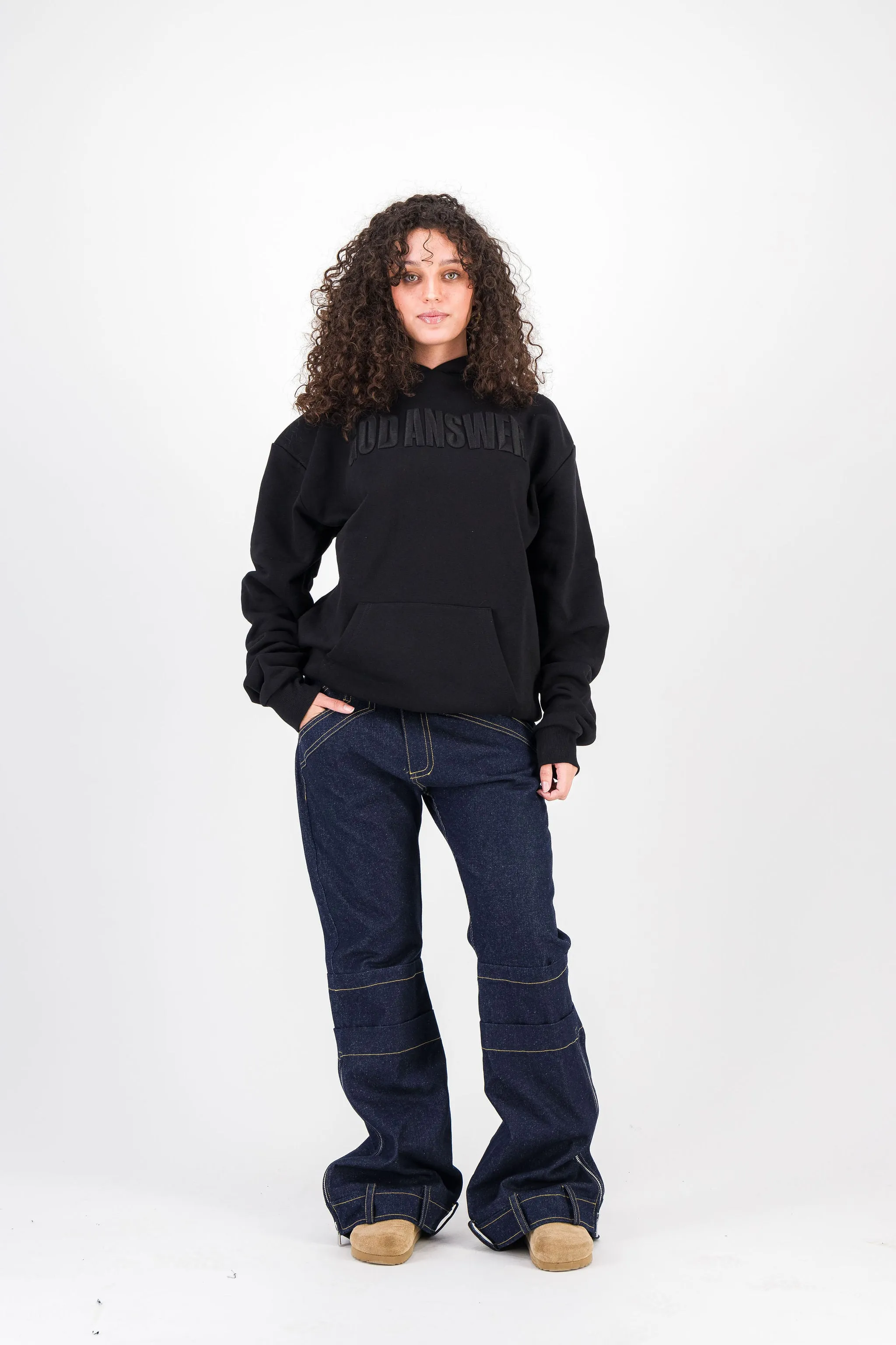 GOD ANSWER BLACK HOODIE