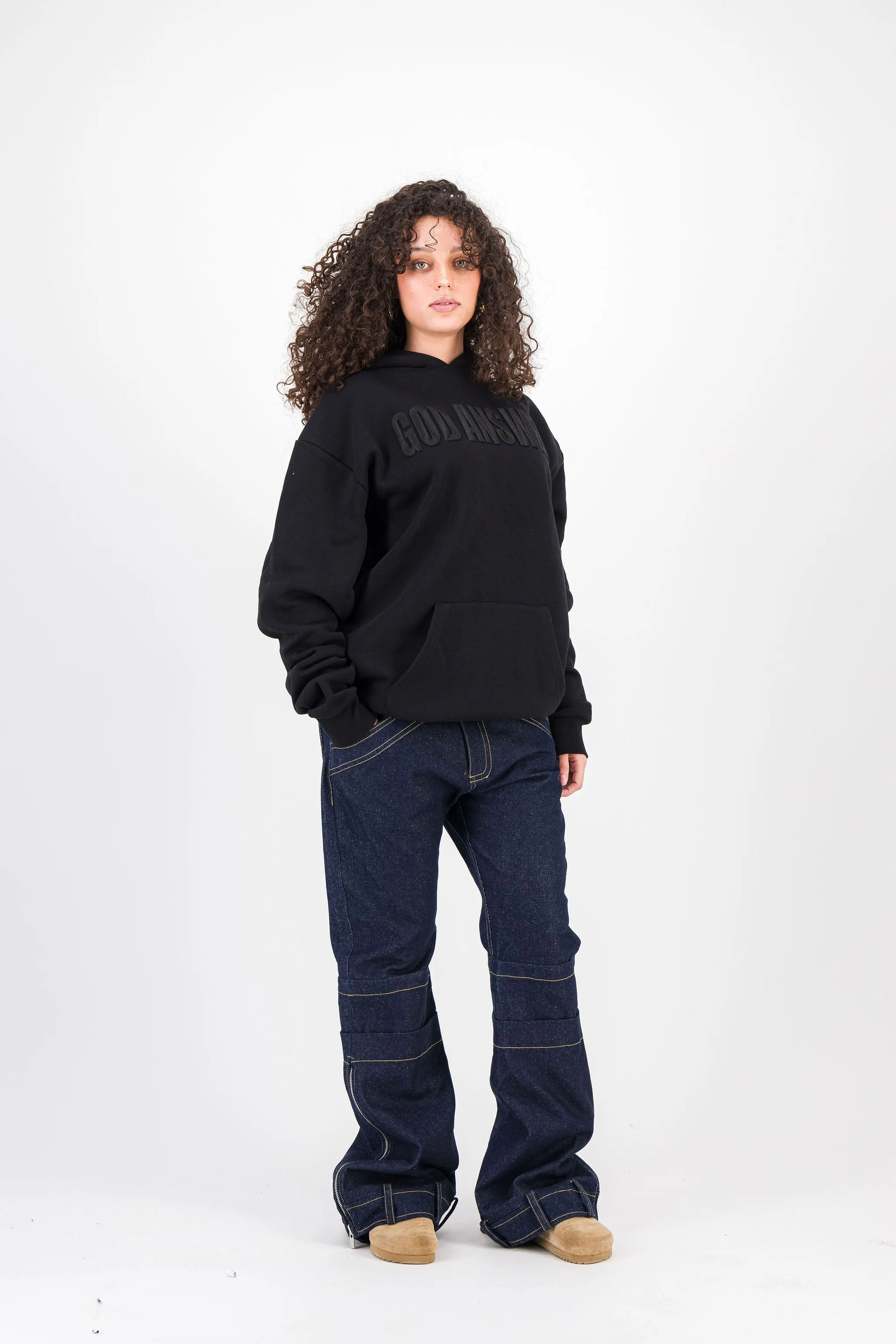 GOD ANSWER BLACK HOODIE