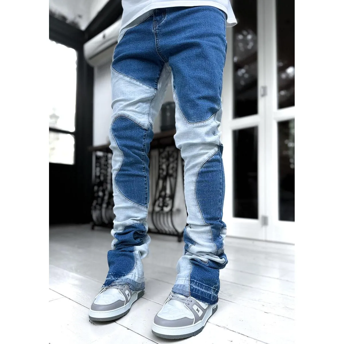 Guapi Vintage Blue Wavy Denim