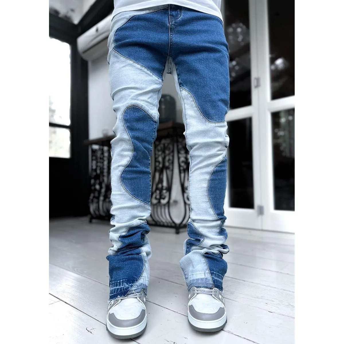 Guapi Vintage Blue Wavy Denim