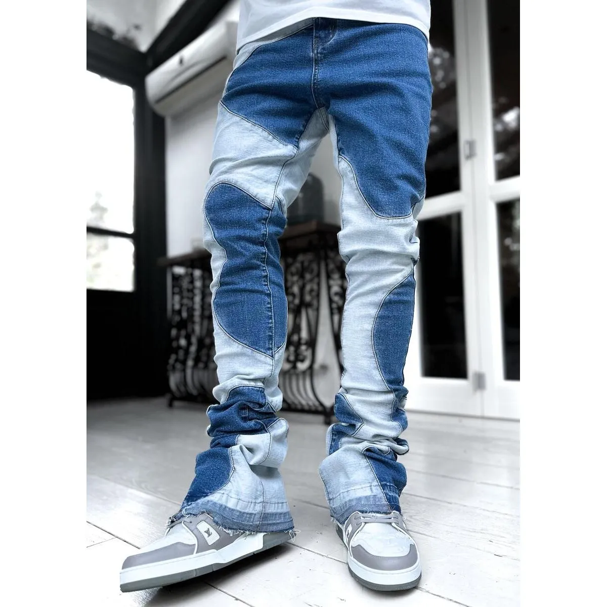 Guapi Vintage Blue Wavy Denim