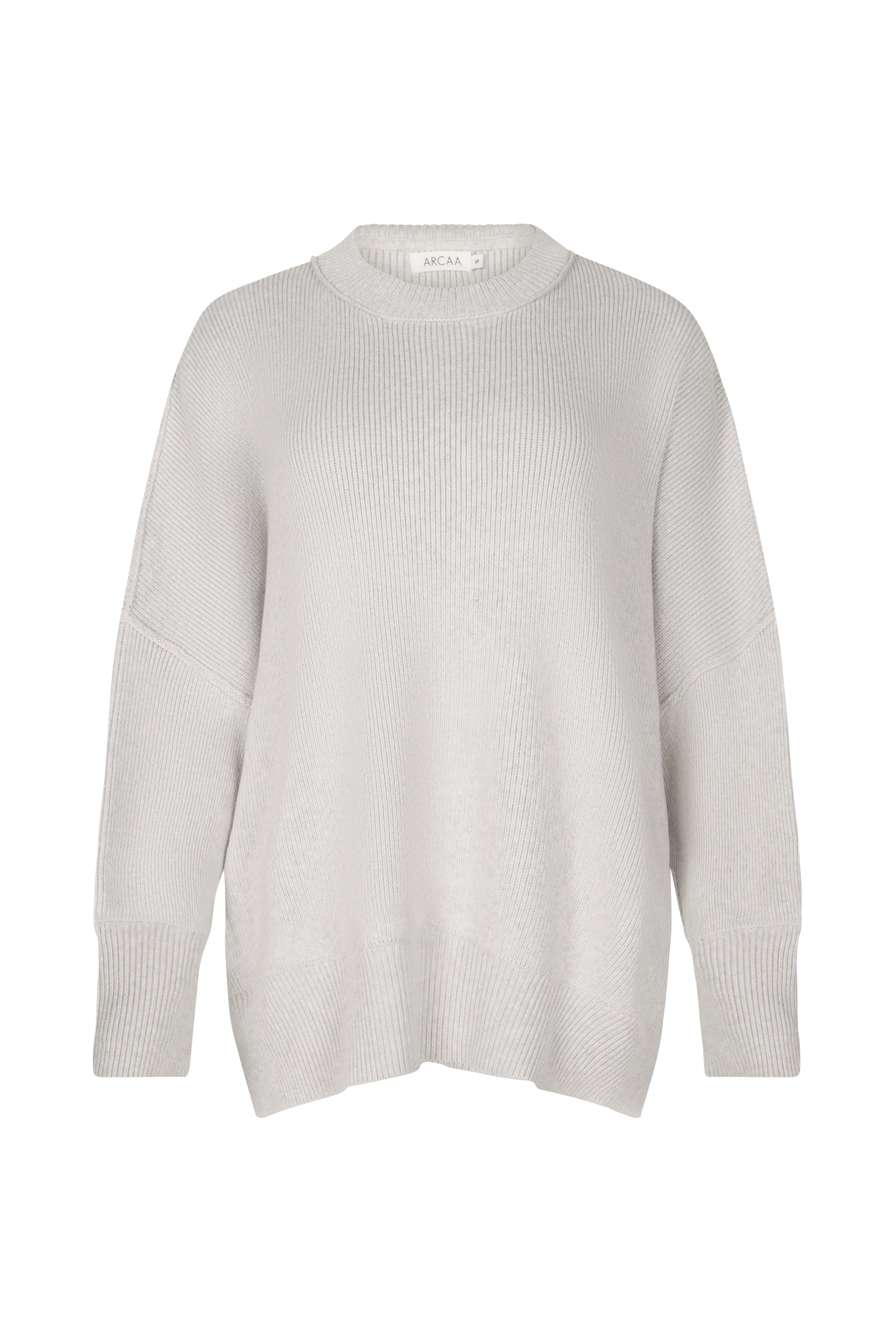 Harper Organic Knit Sweater - Grey Marle