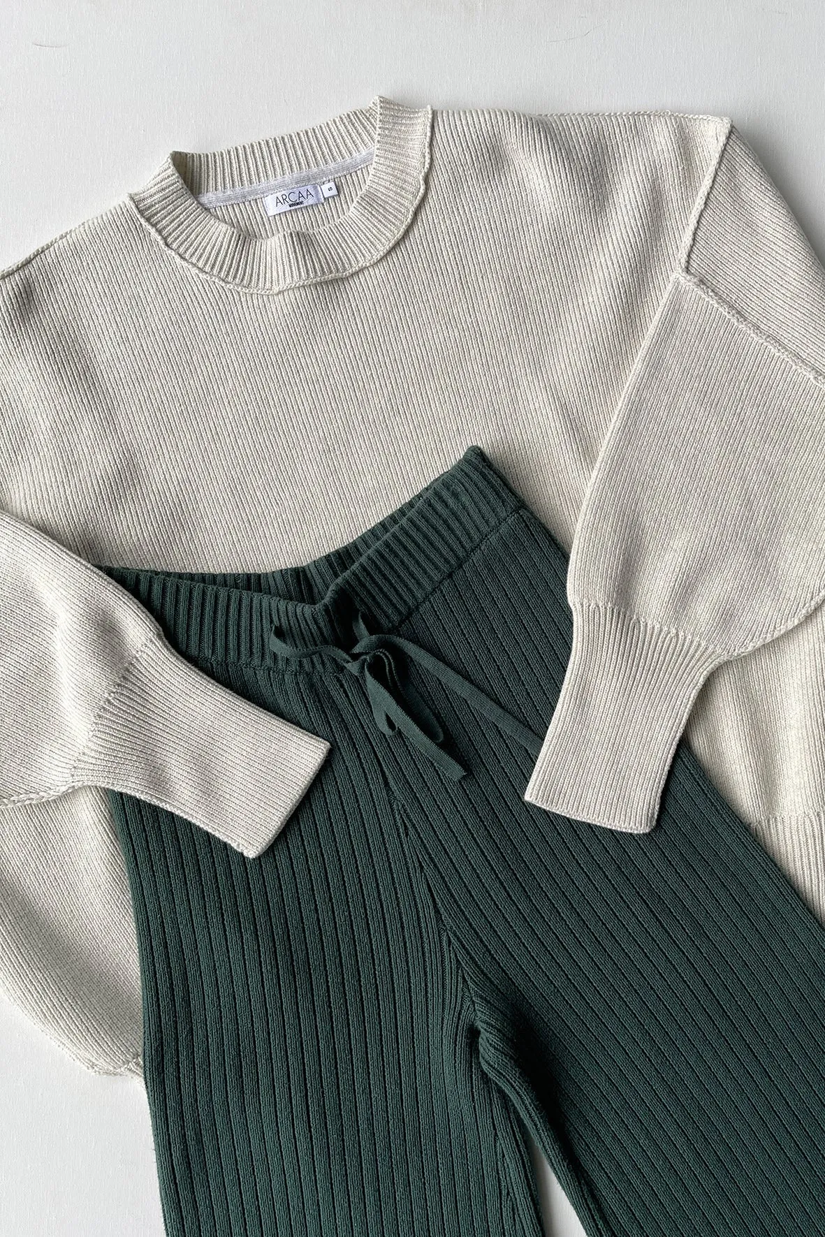 Harper Organic Knit Sweater - Grey Marle