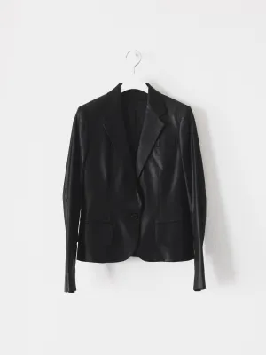 Helmut Lang SS05 Liquid Resin Coated Wool Suit & Skirt