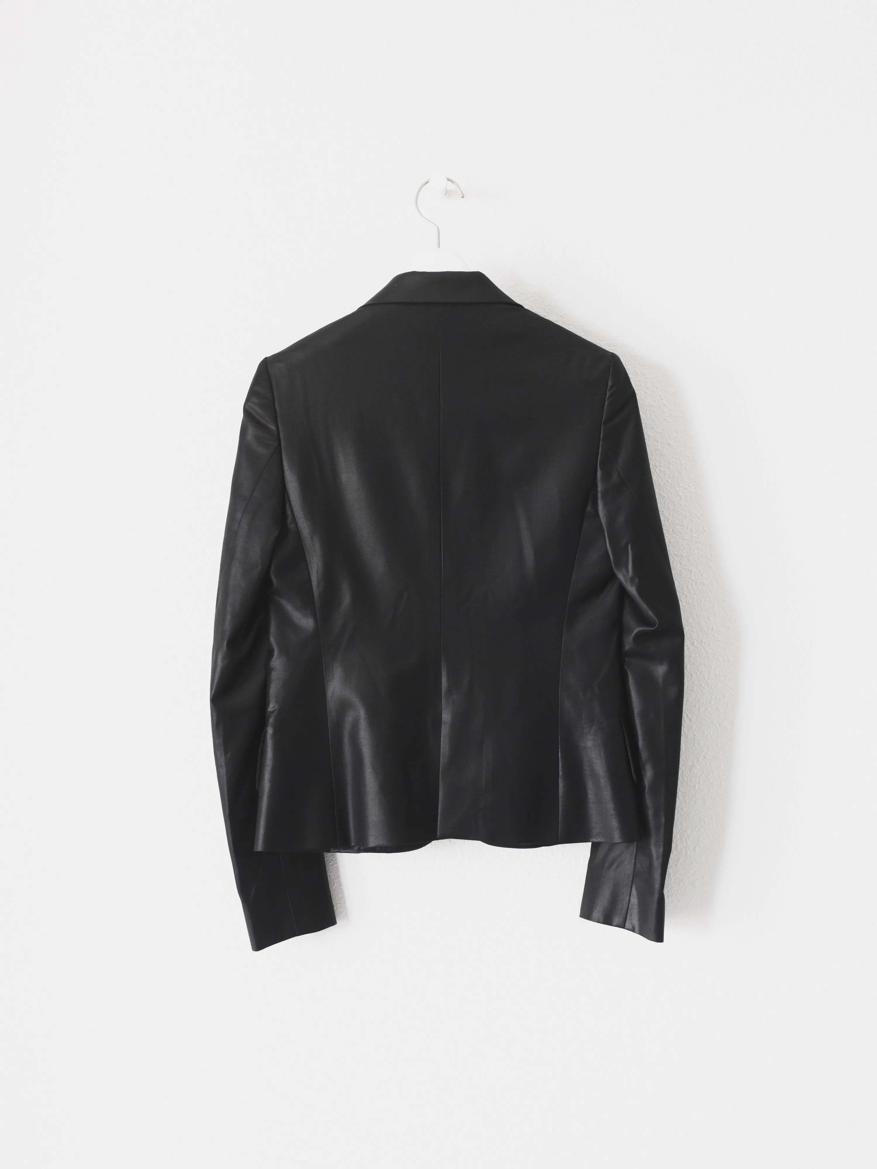Helmut Lang SS05 Liquid Resin Coated Wool Suit & Skirt