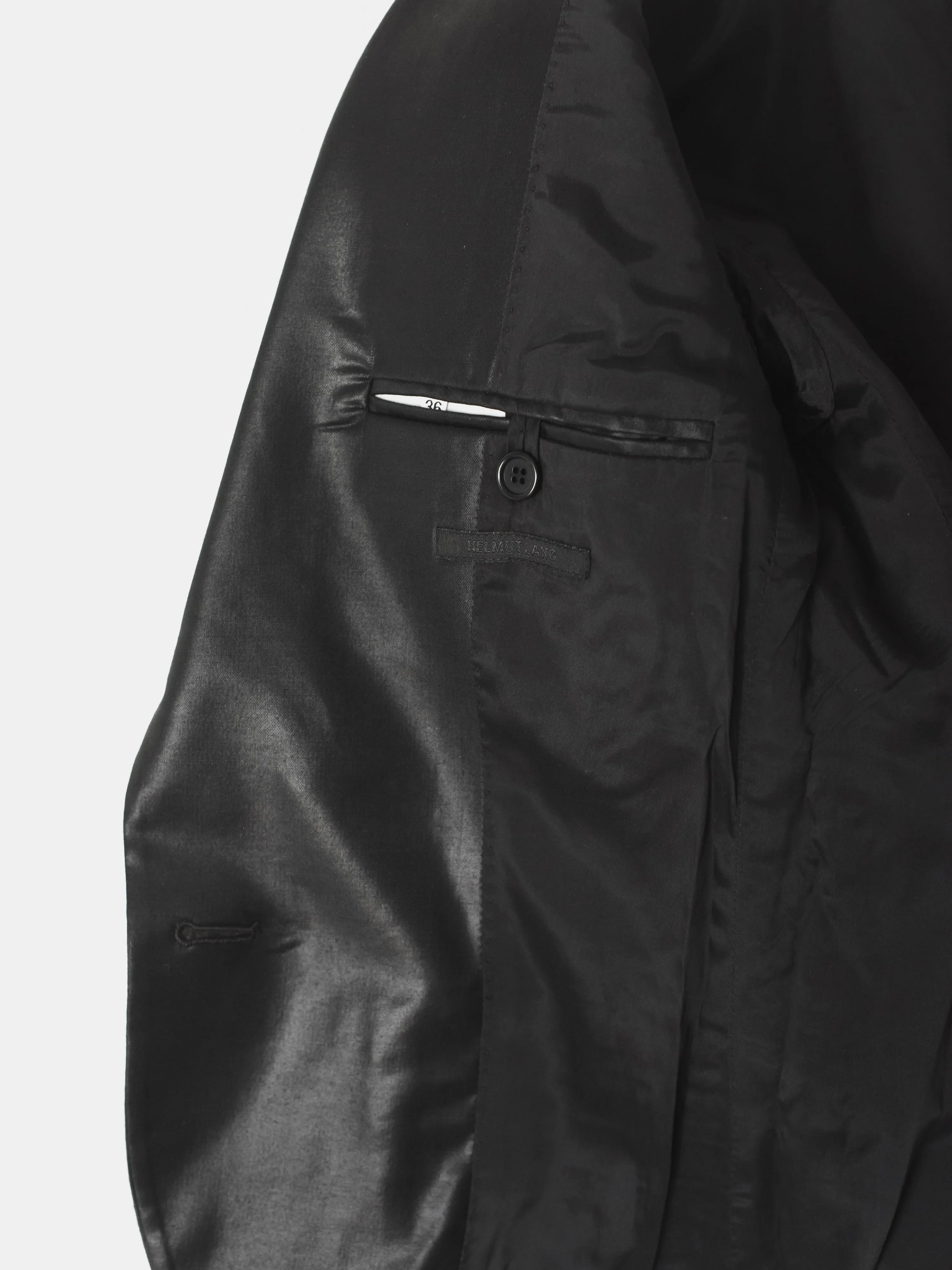 Helmut Lang SS05 Liquid Resin Coated Wool Suit & Skirt