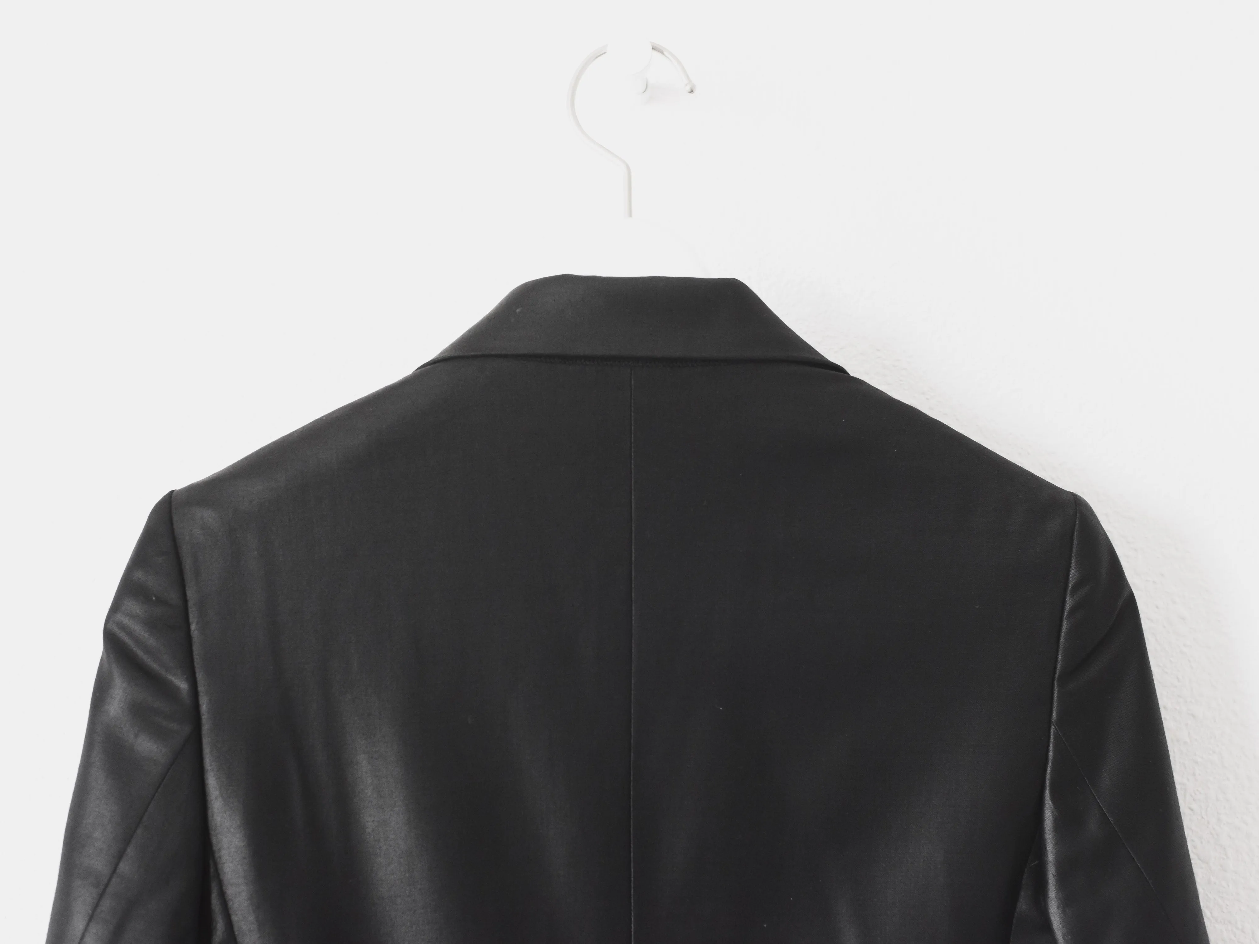 Helmut Lang SS05 Liquid Resin Coated Wool Suit & Skirt