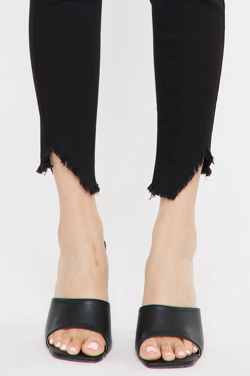 Kancan - Women's High Rise Hem Detail Skinny Jeans - KC7267