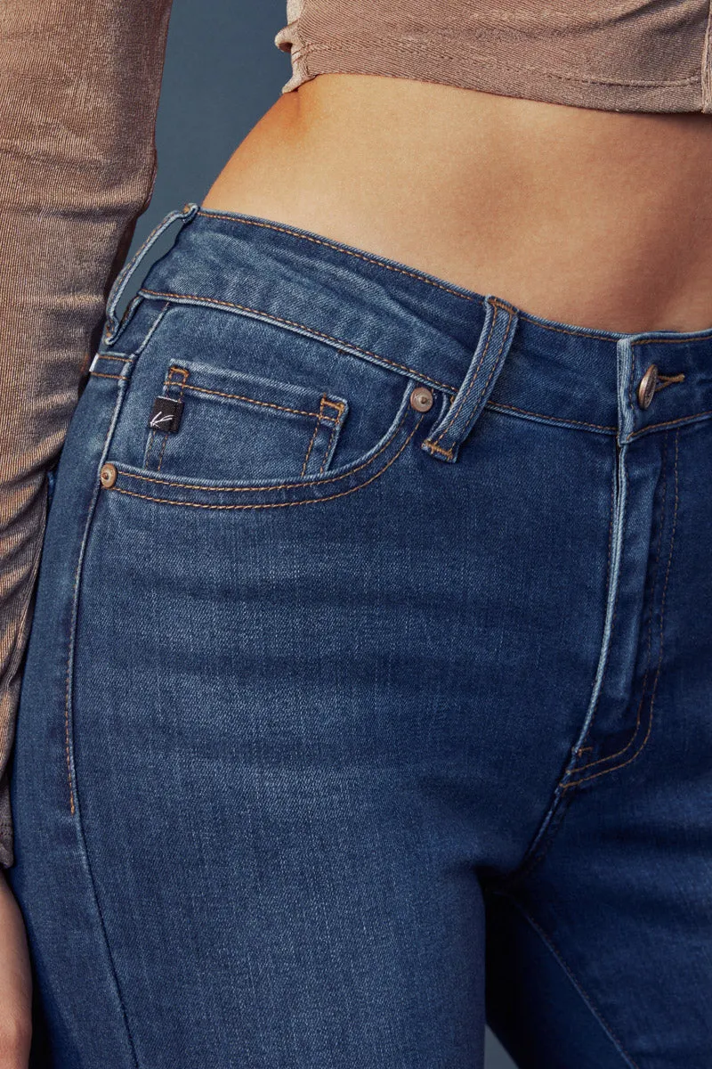 Kancan - Women's High Rise Hem Detail Skinny Jeans - KC7267