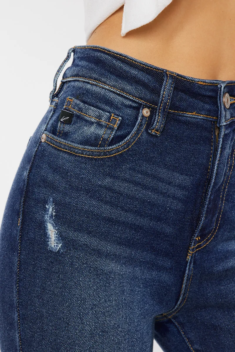 Kancan - Women's Super High Rise Distressed Ankle Skinny Jeans-kc8567 ST