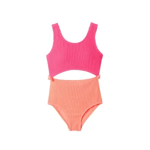 Kids (7-16) One Piece Swim Suit | Hot Pink