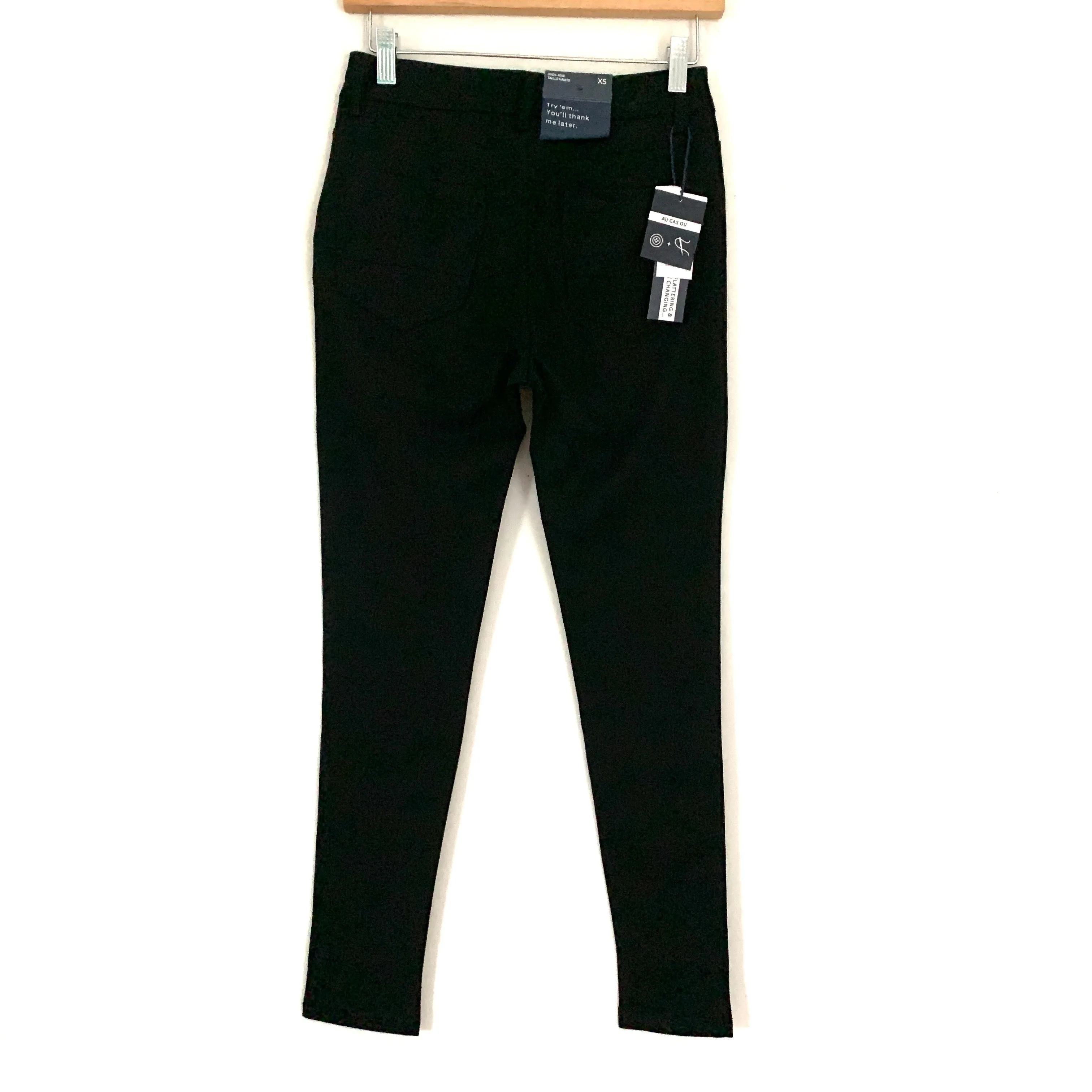 Lola Jeans Claire Black High Rise Ankle Stretch Comfort Pants NWT- Size XS (Inseam 26.5")