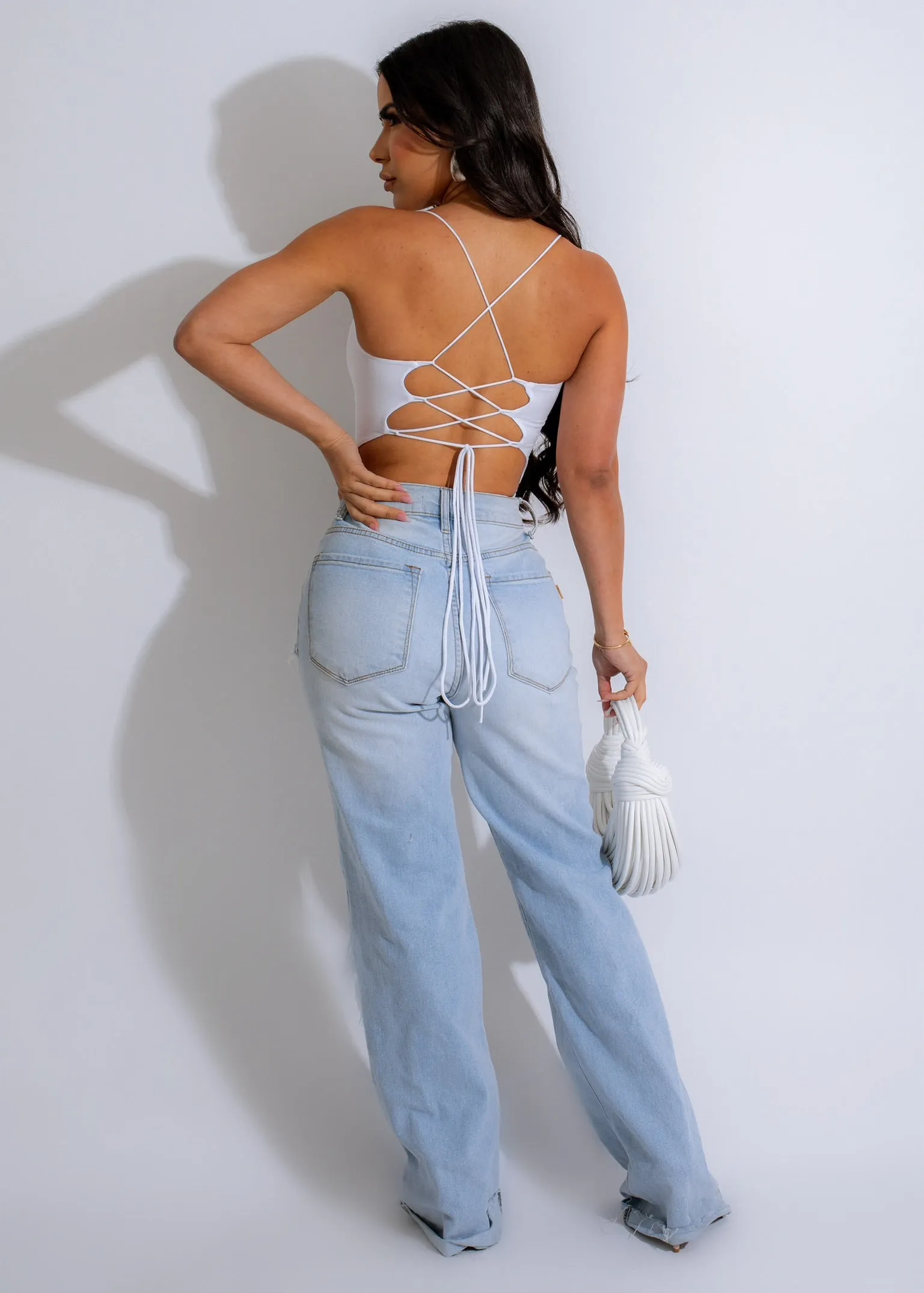 Looking For Love Bodysuit White
