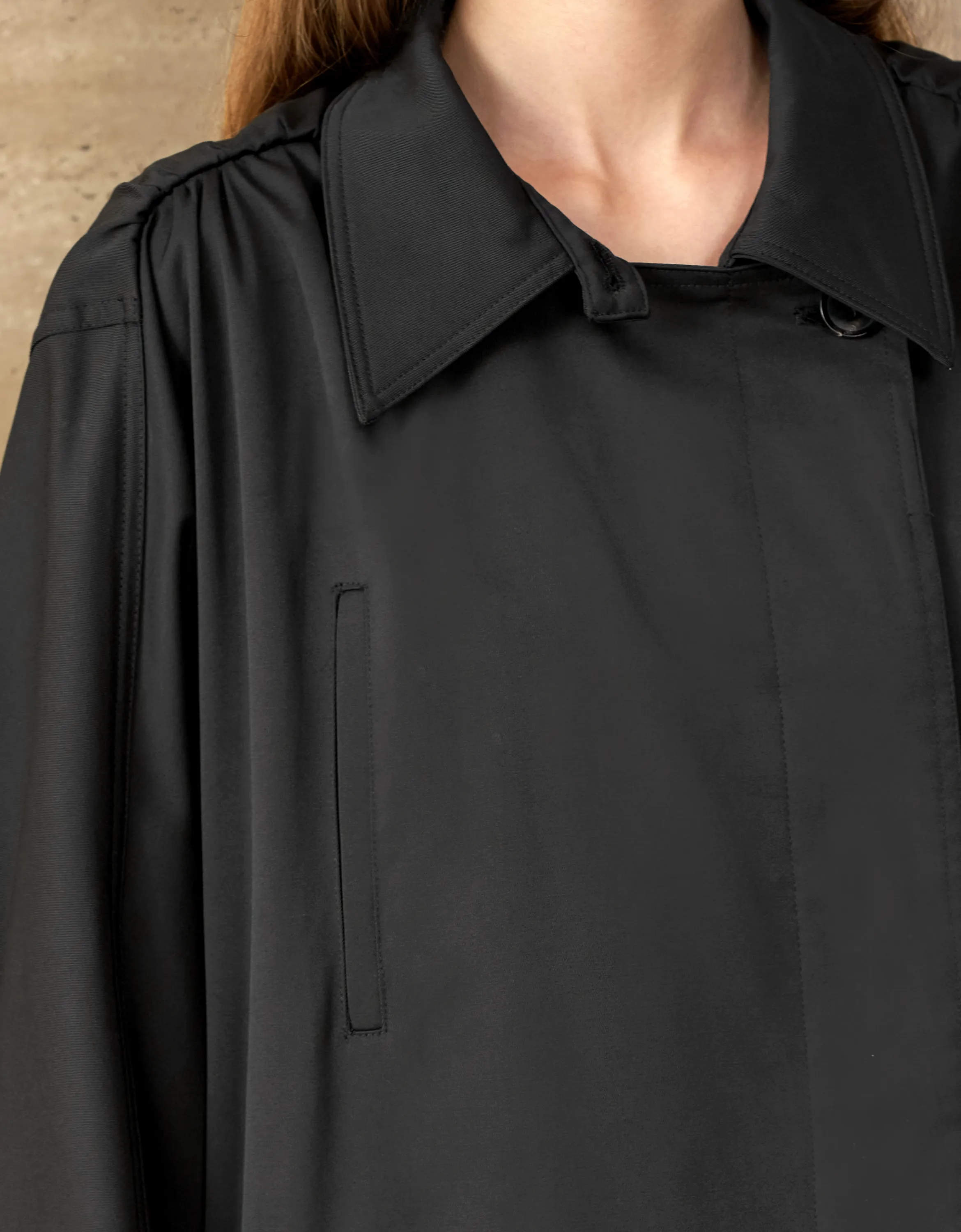 Loose Fit Batwing Sleeve Coat
