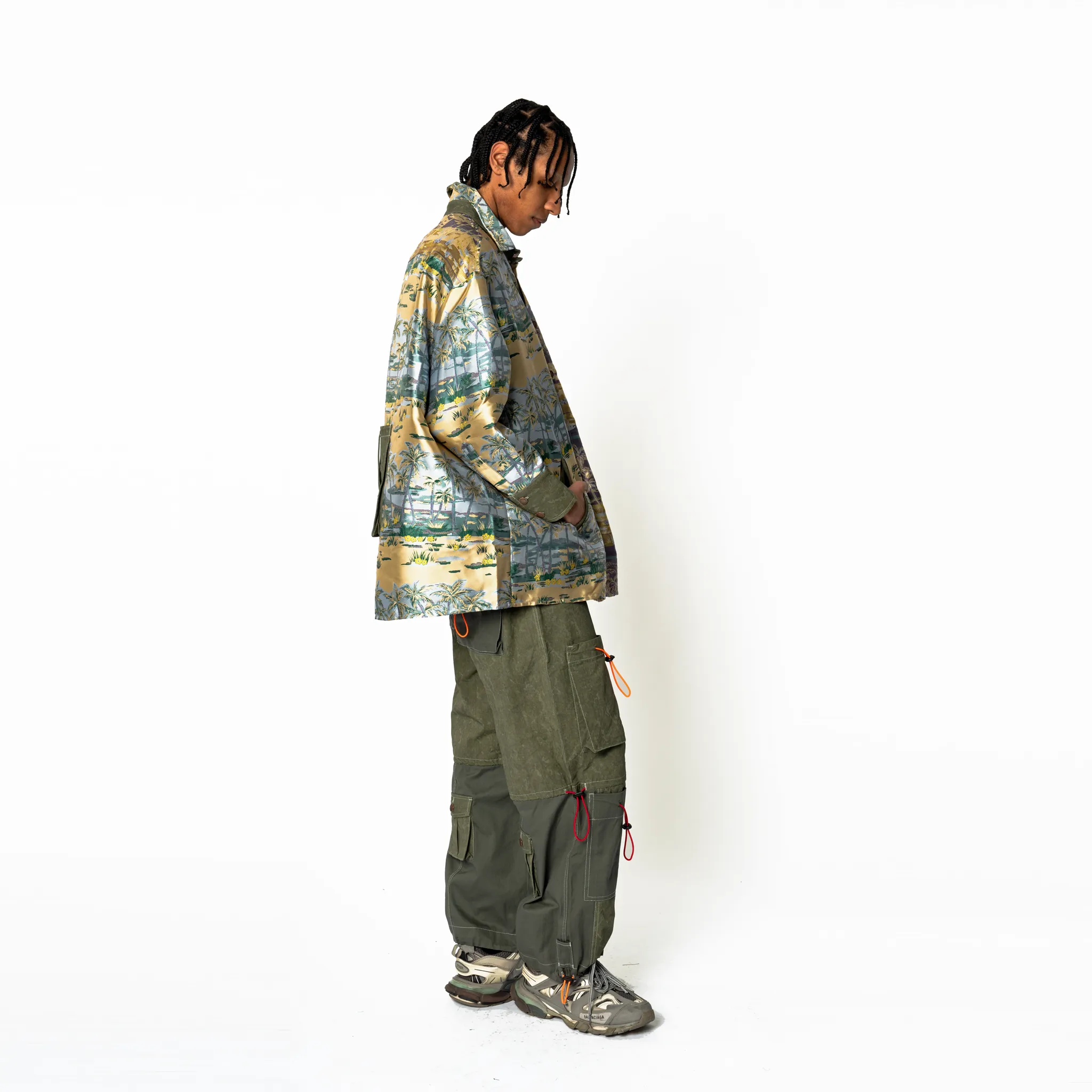 Loose Fit Overshirt - Contrasting Vintage Tropical