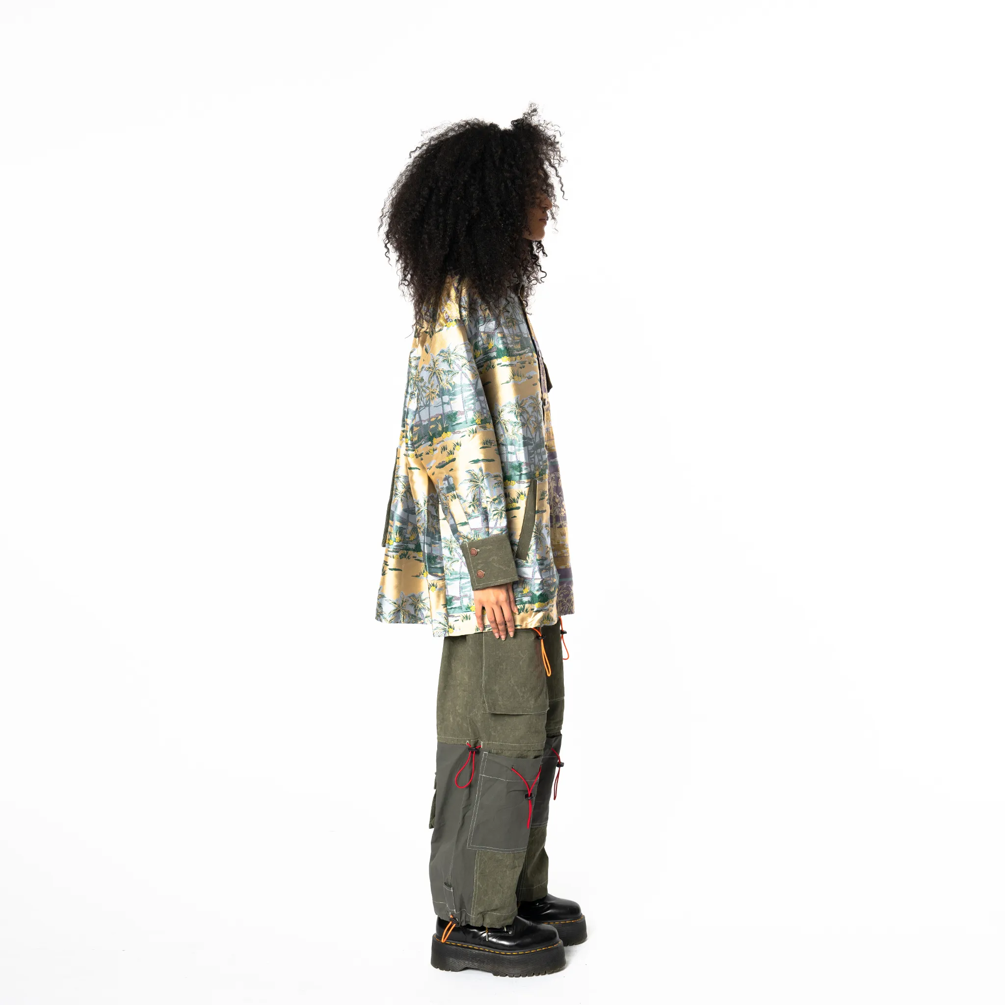Loose Fit Overshirt - Contrasting Vintage Tropical