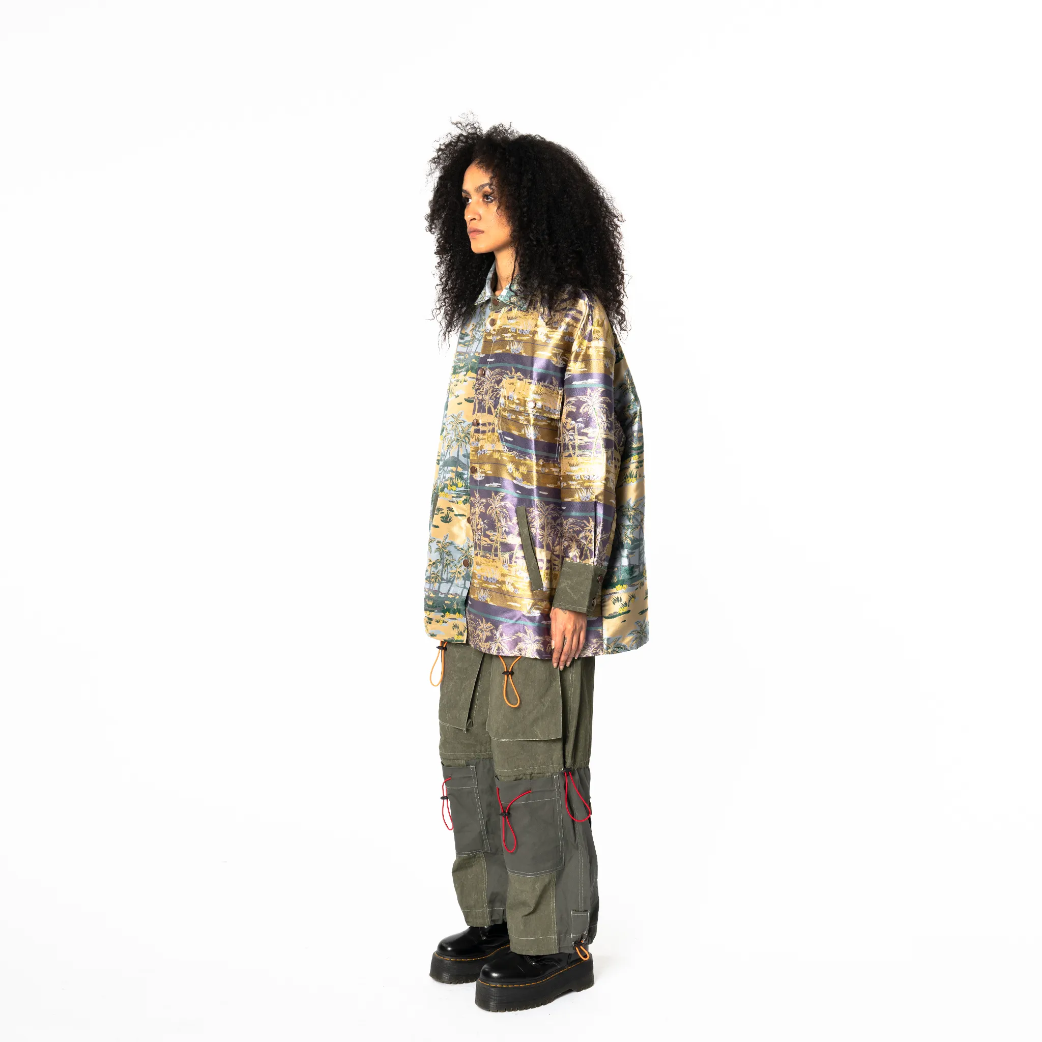 Loose Fit Overshirt - Contrasting Vintage Tropical