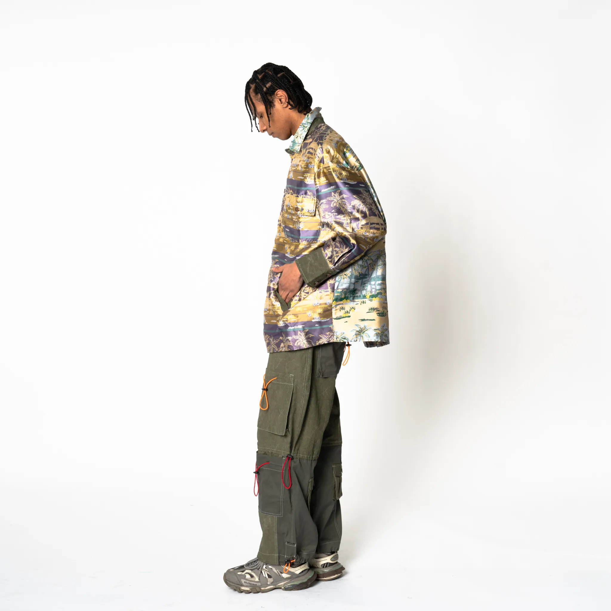 Loose Fit Overshirt - Contrasting Vintage Tropical