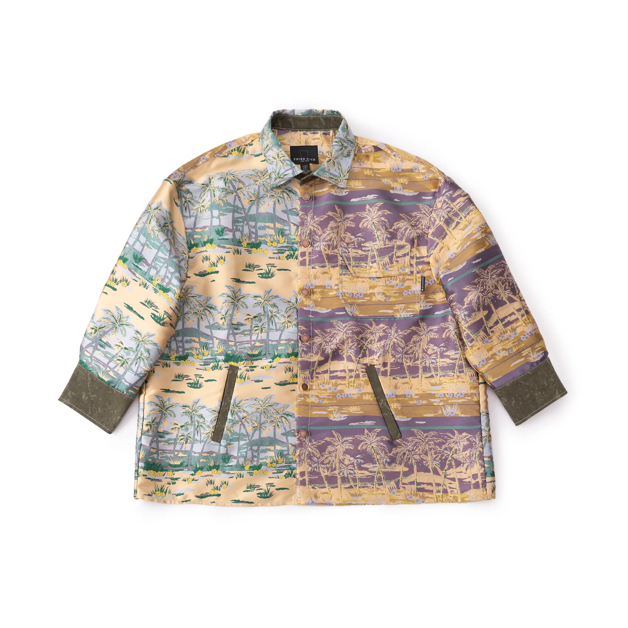 Loose Fit Overshirt - Contrasting Vintage Tropical