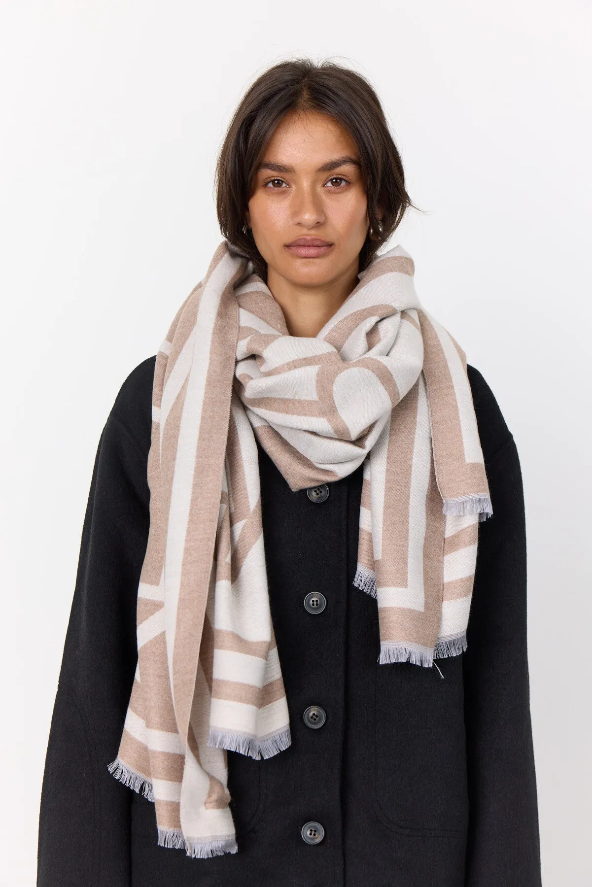 LR-HARTLEY 1 Scarf Brown