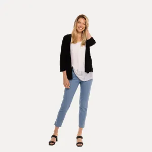 M Made in Italy  Women's Knitted Three-Quarter Sleeve Cardigan