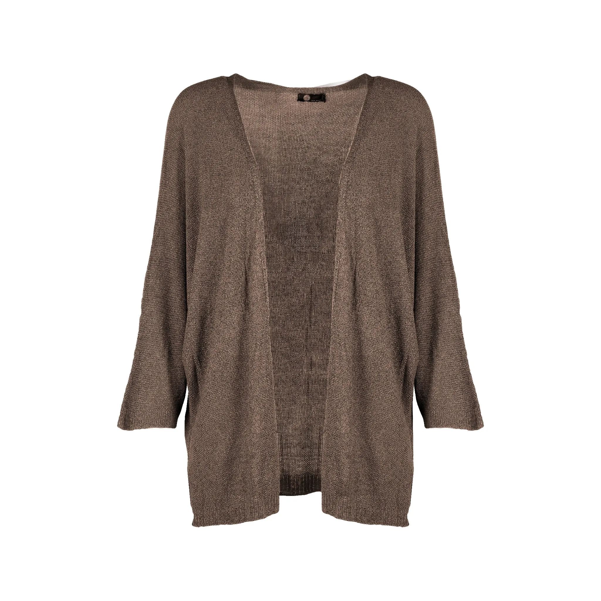 M Made in Italy  Women's Knitted Three-Quarter Sleeve Cardigan