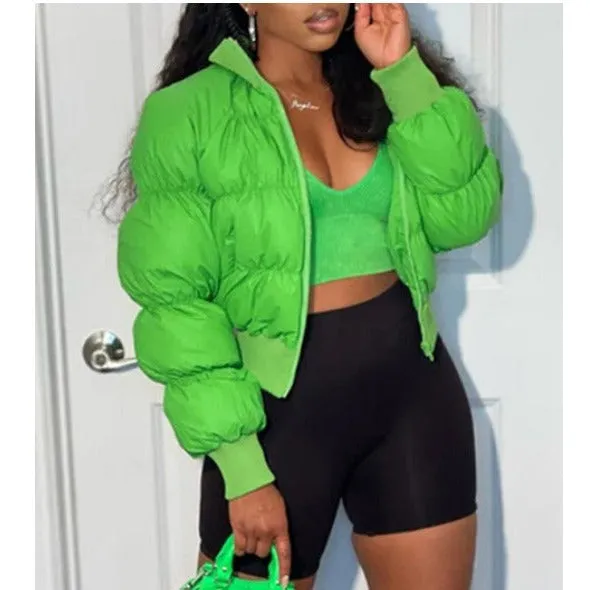 MB FASHION Chic Quilted Puffer Jacket 1539AT