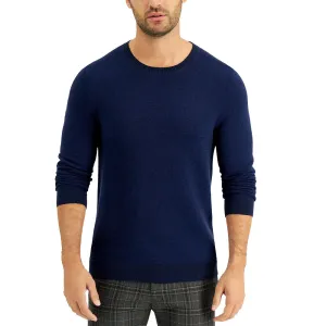 Men's Crewneck Textured Sweater,Navy