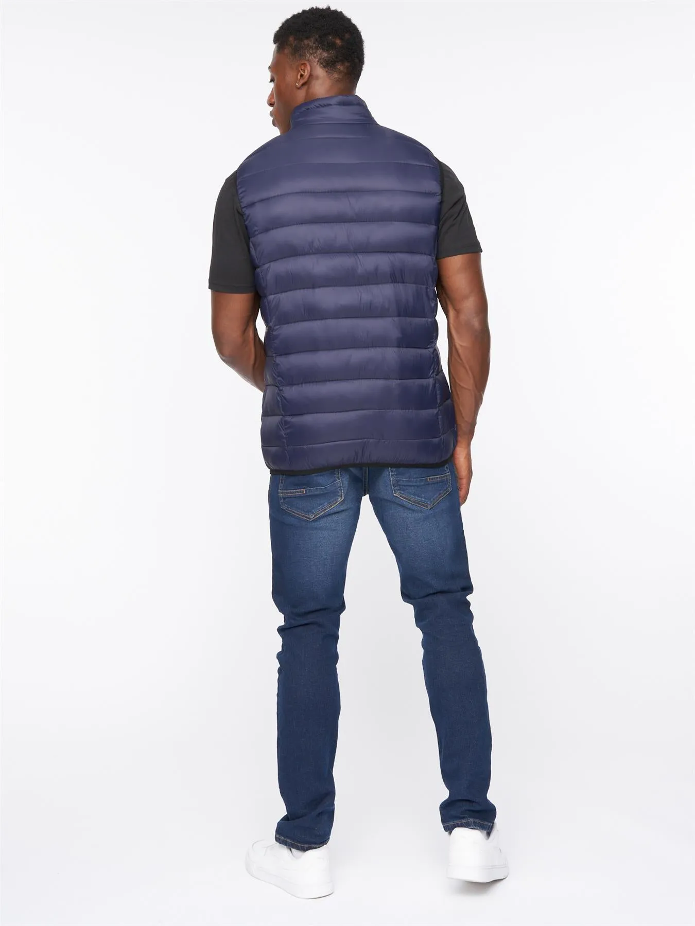 Mens Gattering Gilet Navy