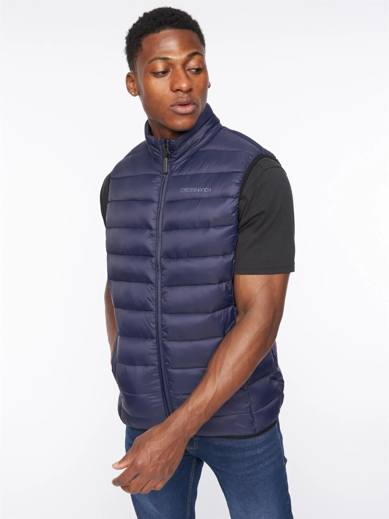 Mens Gattering Gilet Navy