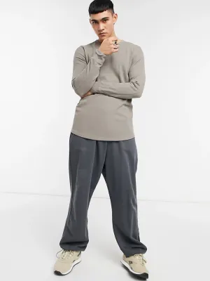 Men's Ribbed Plain Solid Sweaters,Grey