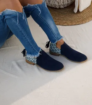 Patterned Boho boots grey