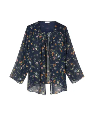 Posey Kimono | Navy / Red