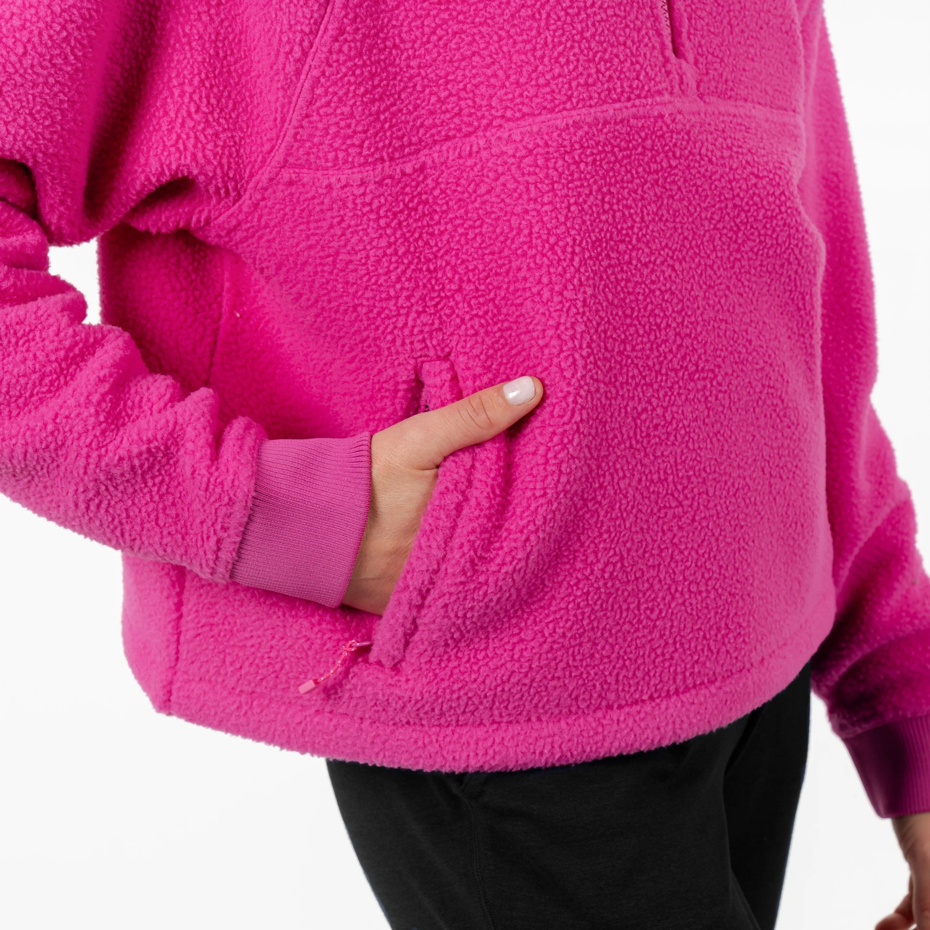 Rivanna Fleece Pullover | Solid - Exuberant Pink