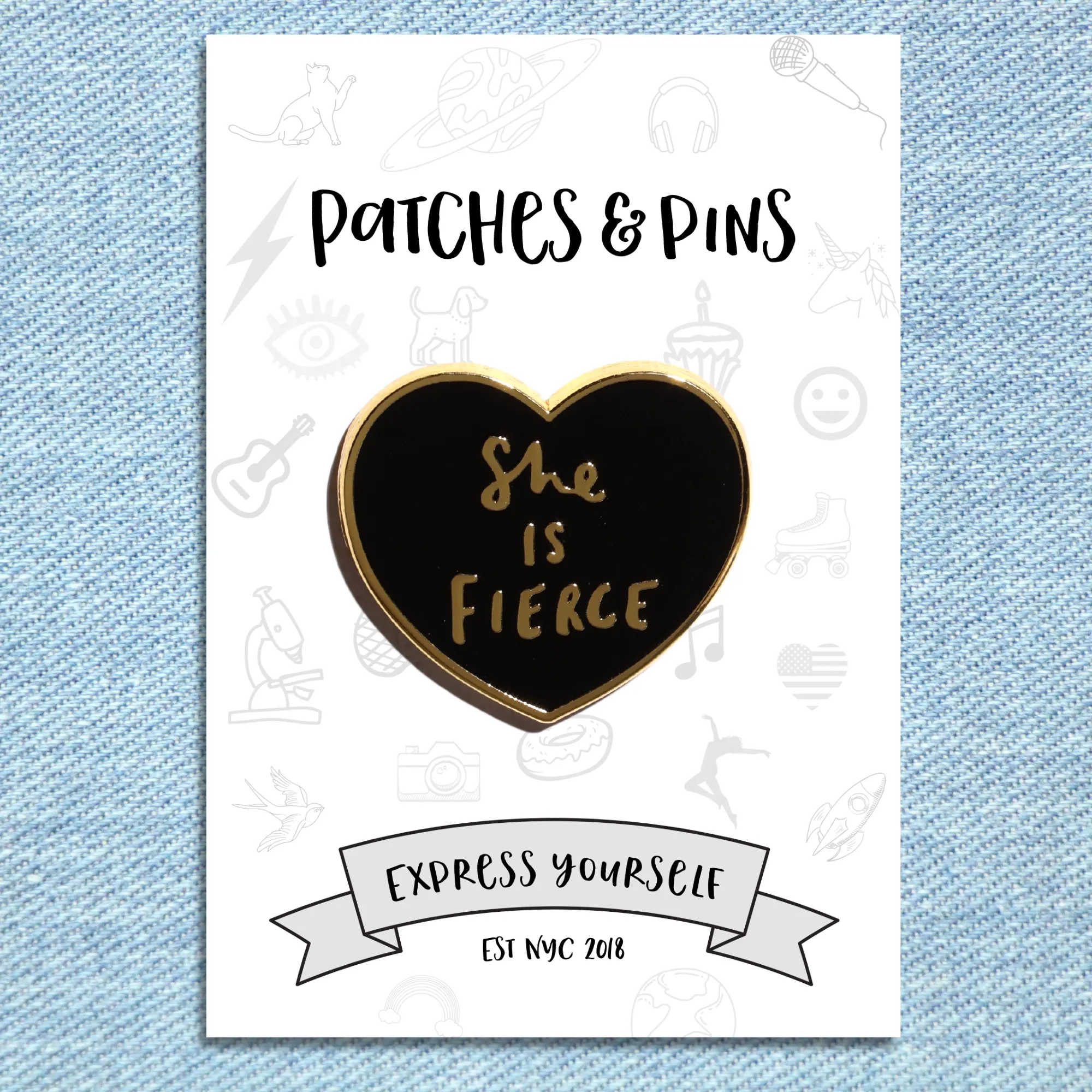 She is Fierce Enamel Pin