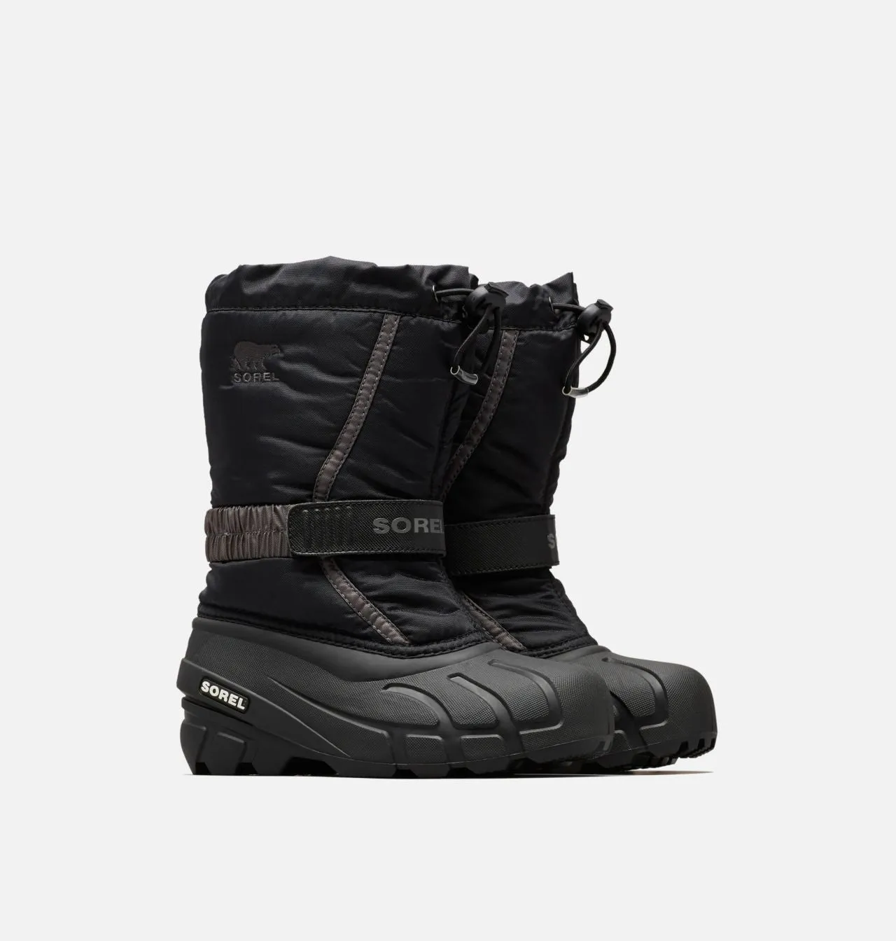 Sorel Childrens Flurry Snow Boot - Black/City Grey