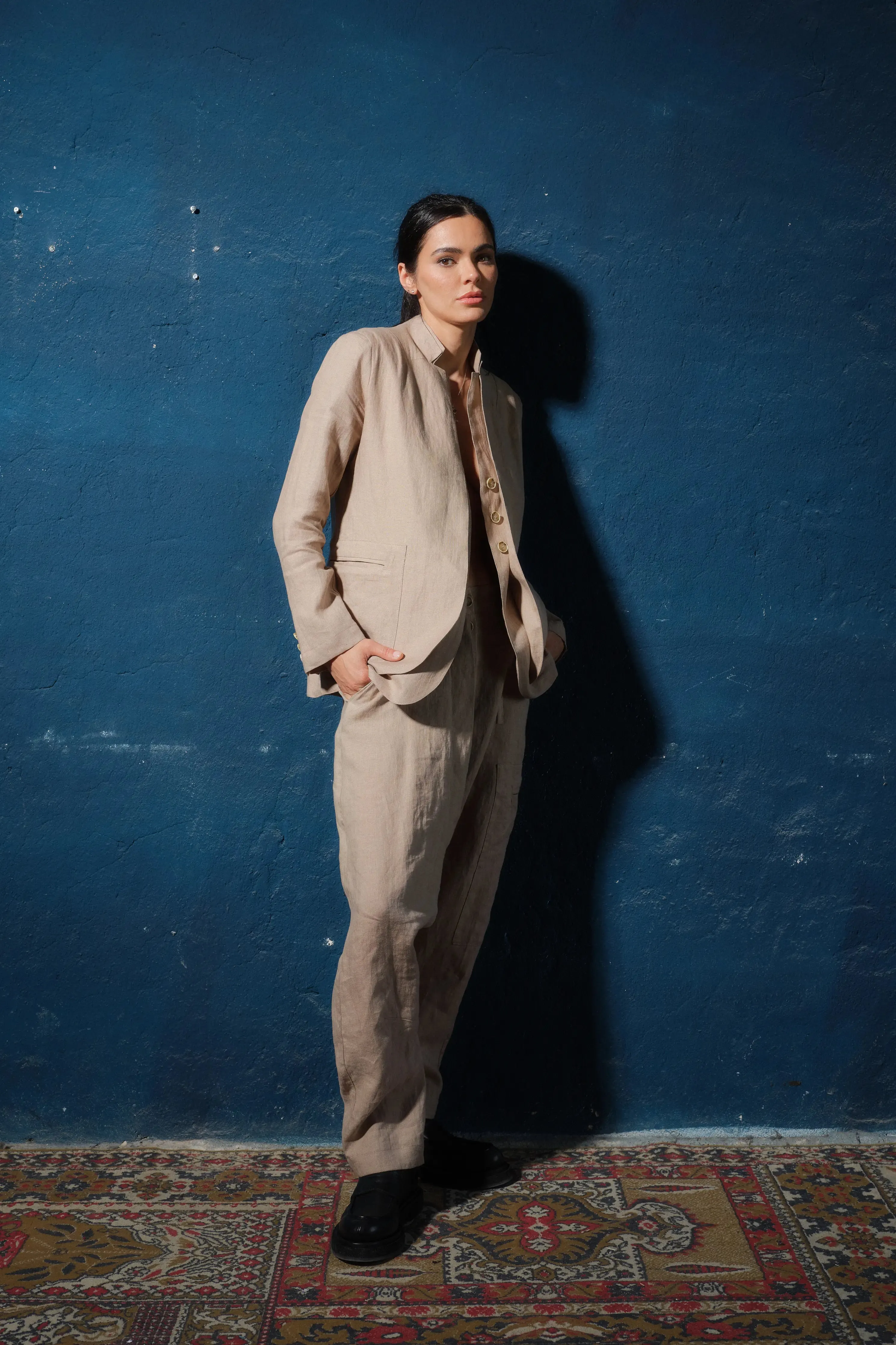 Sustainable Linen Drop-Crotch Women's Pants