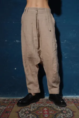 Sustainable Linen Drop-Crotch Women's Pants