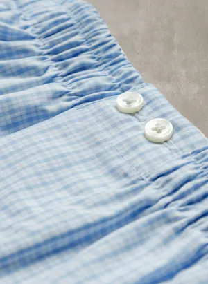 The Perfect Boxer Short in Light Blue Check