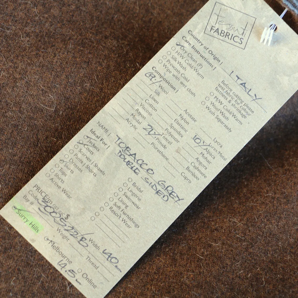Tobacco Grey  - Double Sided