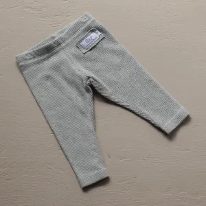 Waffle Cotton Leggings - Grey Marl